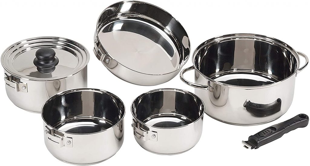 Stansport stainless steel Stackable Cookware set