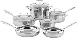 Cuisinart Stainless Steel Cookware Set for all cooktops including induction and ceramic glass stove tops