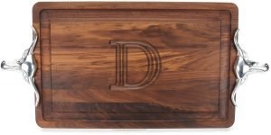 Monogrammed cutting boards with handles