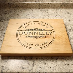 Personalized maple cutting board